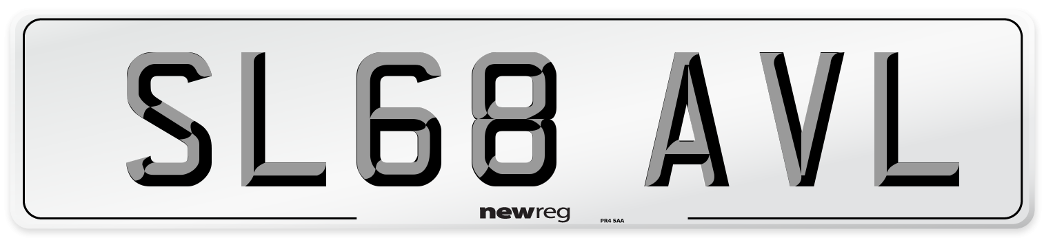 SL68 AVL Number Plate from New Reg